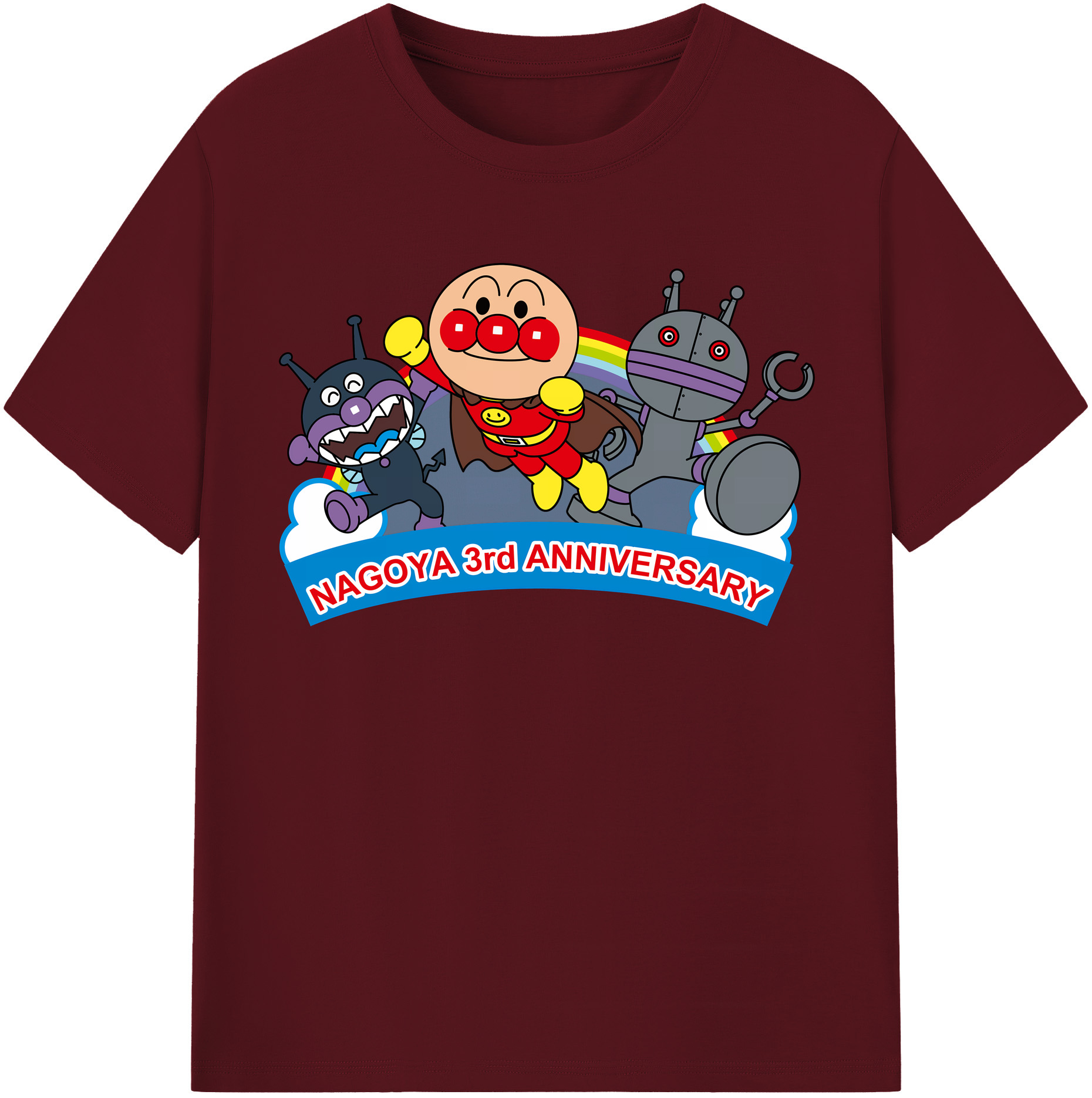 （画像用） アンパンマン Anpanman 綿100％半袖Tシャツ（フロントプリント）